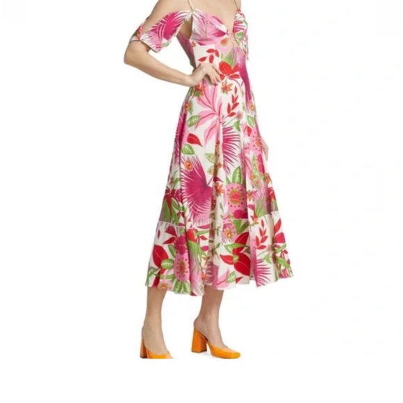 Cult Gaia Dina Linen Blend Midi Dress - Picture 2 of 7